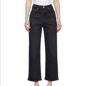 Levi’s Black Ribcage Straight Jeans